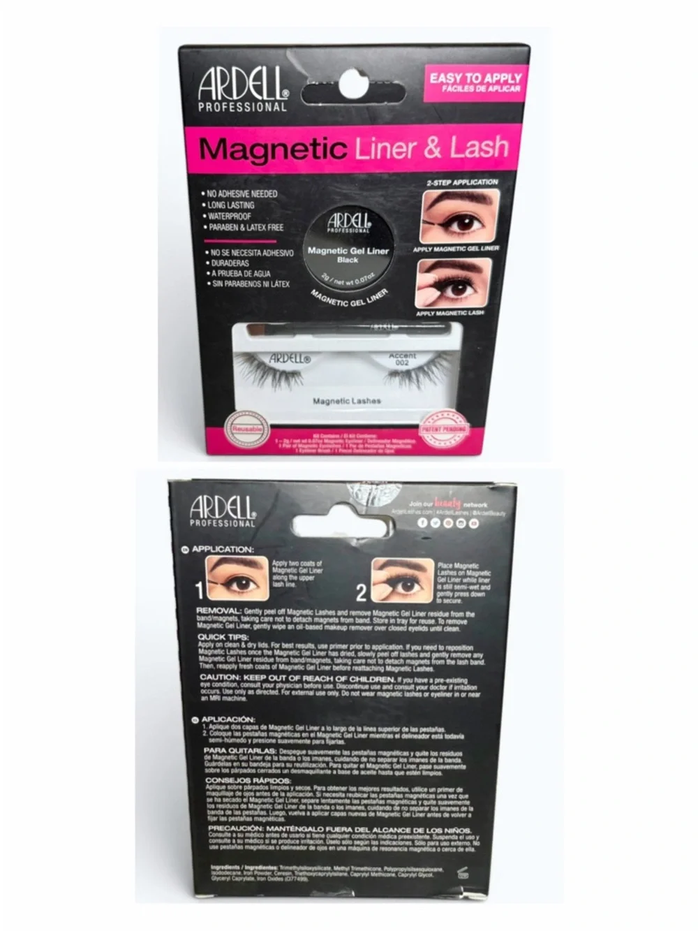 Ardell Magnetic Liner & Lash Bundle Accent 002 + Double Demi Wispies | New